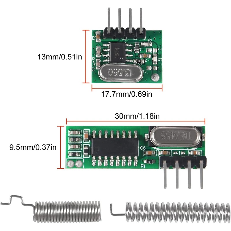 433mhz Wireless RF Transmitter - 433Mhz Receiver Module ulasan dan harga