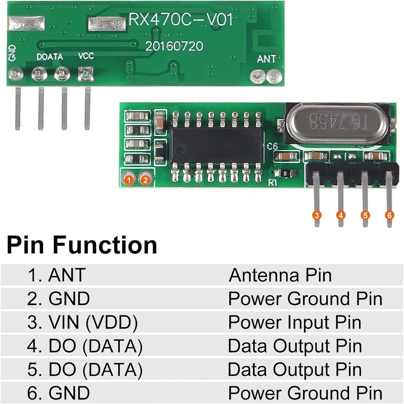 433mhz Wireless RF Transmitter - 433Mhz Receiver Module ulasan dan harga
